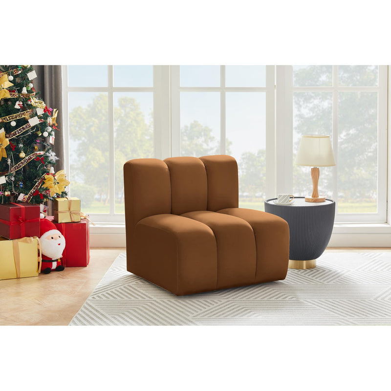 Meridian Arc Saddle Velvet Straight Chair IMAGE 2