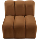 Meridian Arc Saddle Velvet Straight Chair IMAGE 4