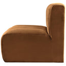 Meridian Arc Saddle Velvet Straight Chair IMAGE 5