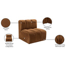 Meridian Arc Saddle Velvet Straight Chair IMAGE 8