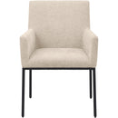 Meridian Reeves Beige Chenille Fabric Dining Chair IMAGE 3