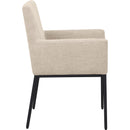 Meridian Reeves Beige Chenille Fabric Dining Chair IMAGE 4