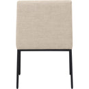 Meridian Reeves Beige Chenille Fabric Dining Chair IMAGE 5