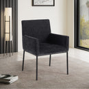 Meridian Reeves Black Chenille Fabric Dining Chair IMAGE 2