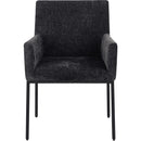 Meridian Reeves Black Chenille Fabric Dining Chair IMAGE 3