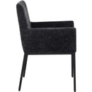 Meridian Reeves Black Chenille Fabric Dining Chair IMAGE 4