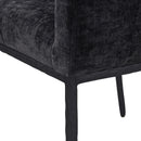 Meridian Reeves Black Chenille Fabric Dining Chair IMAGE 7