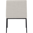Meridian Reeves Cream Chenille Fabric Dining Chair IMAGE 5