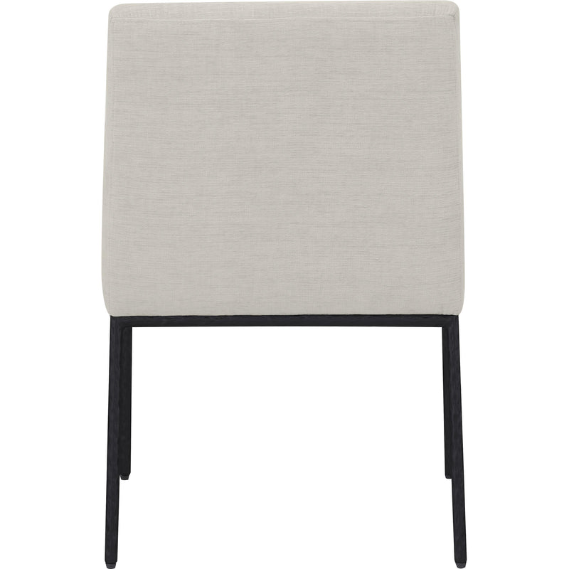 Meridian Reeves Cream Chenille Fabric Dining Chair IMAGE 5