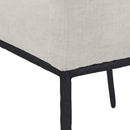 Meridian Reeves Cream Chenille Fabric Dining Chair IMAGE 7