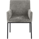 Meridian Reeves Grey Chenille Fabric Dining Chair IMAGE 3