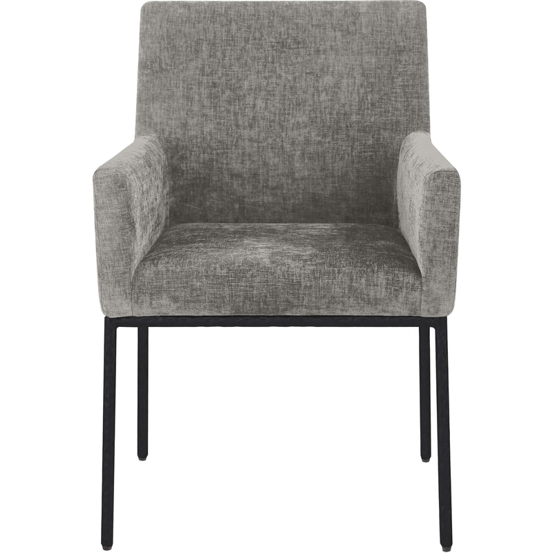 Meridian Reeves Grey Chenille Fabric Dining Chair IMAGE 3