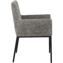 Meridian Reeves Grey Chenille Fabric Dining Chair IMAGE 4