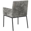 Meridian Reeves Grey Chenille Fabric Dining Chair IMAGE 6
