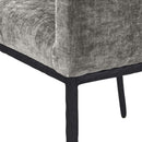 Meridian Reeves Grey Chenille Fabric Dining Chair IMAGE 7
