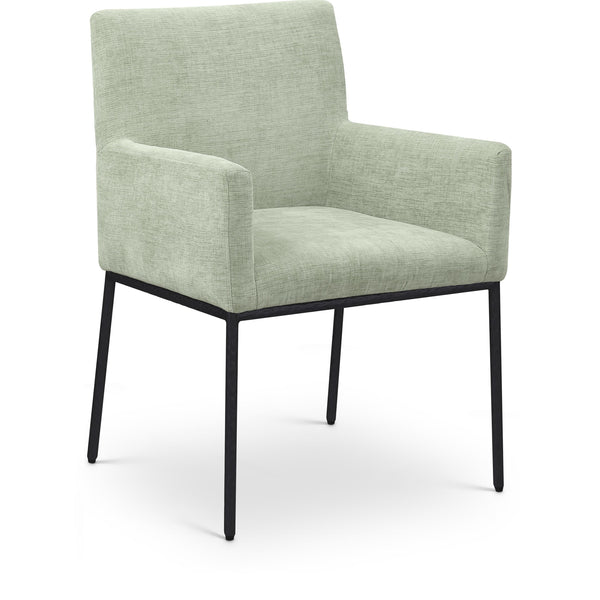 Meridian Reeves Mint Chenille Fabric Dining Chair IMAGE 1
