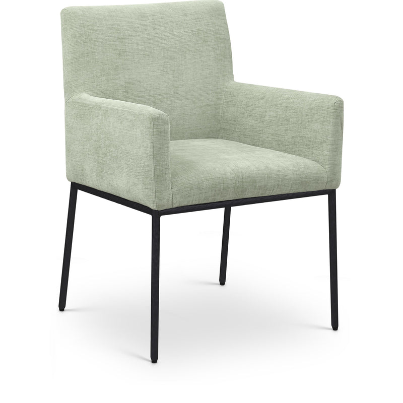 Meridian Reeves Mint Chenille Fabric Dining Chair IMAGE 1
