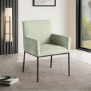 Meridian Reeves Mint Chenille Fabric Dining Chair IMAGE 2