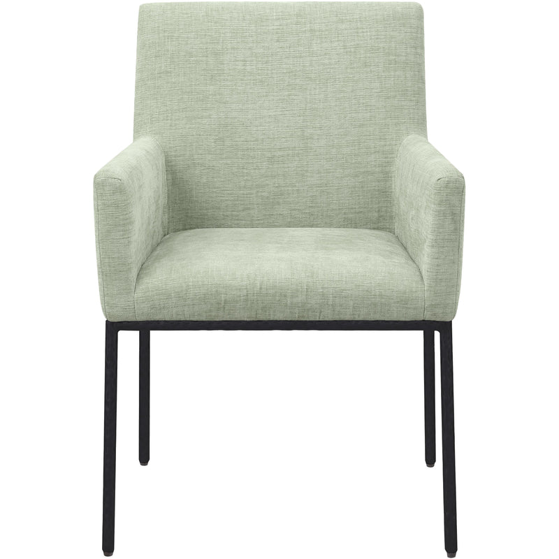 Meridian Reeves Mint Chenille Fabric Dining Chair IMAGE 3