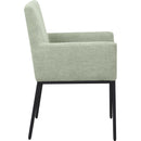 Meridian Reeves Mint Chenille Fabric Dining Chair IMAGE 4
