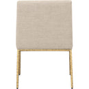 Meridian Reeves Beige Chenille Fabric Dining Chair IMAGE 5