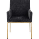 Meridian Reeves Black Chenille Fabric Dining Chair IMAGE 3