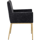Meridian Reeves Black Chenille Fabric Dining Chair IMAGE 4