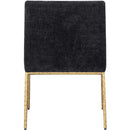 Meridian Reeves Black Chenille Fabric Dining Chair IMAGE 5