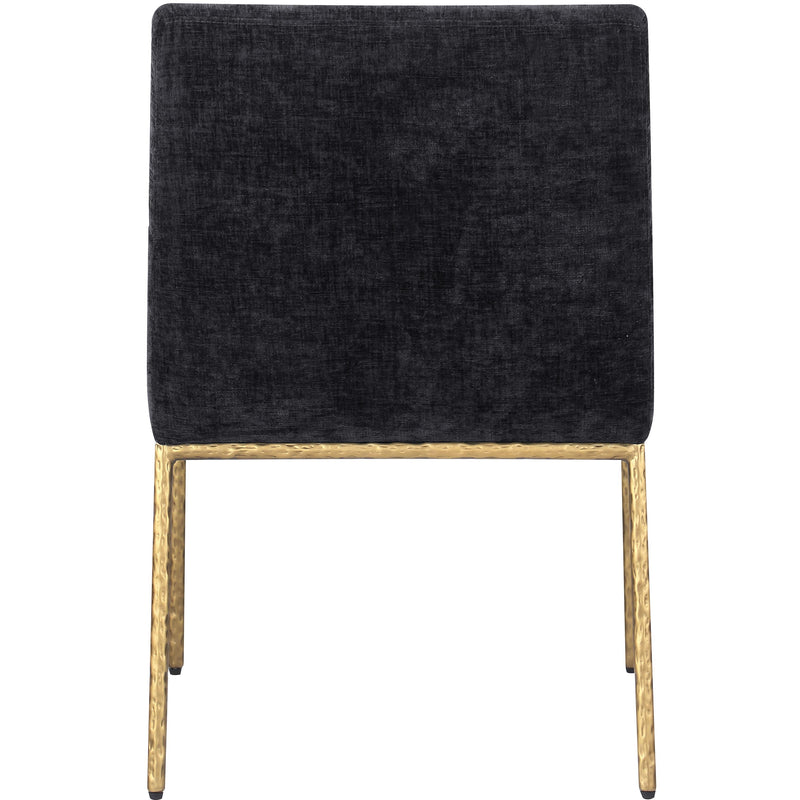 Meridian Reeves Black Chenille Fabric Dining Chair IMAGE 5