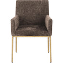 Meridian Reeves Brown Chenille Fabric Dining Chair IMAGE 3