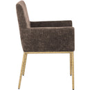 Meridian Reeves Brown Chenille Fabric Dining Chair IMAGE 4