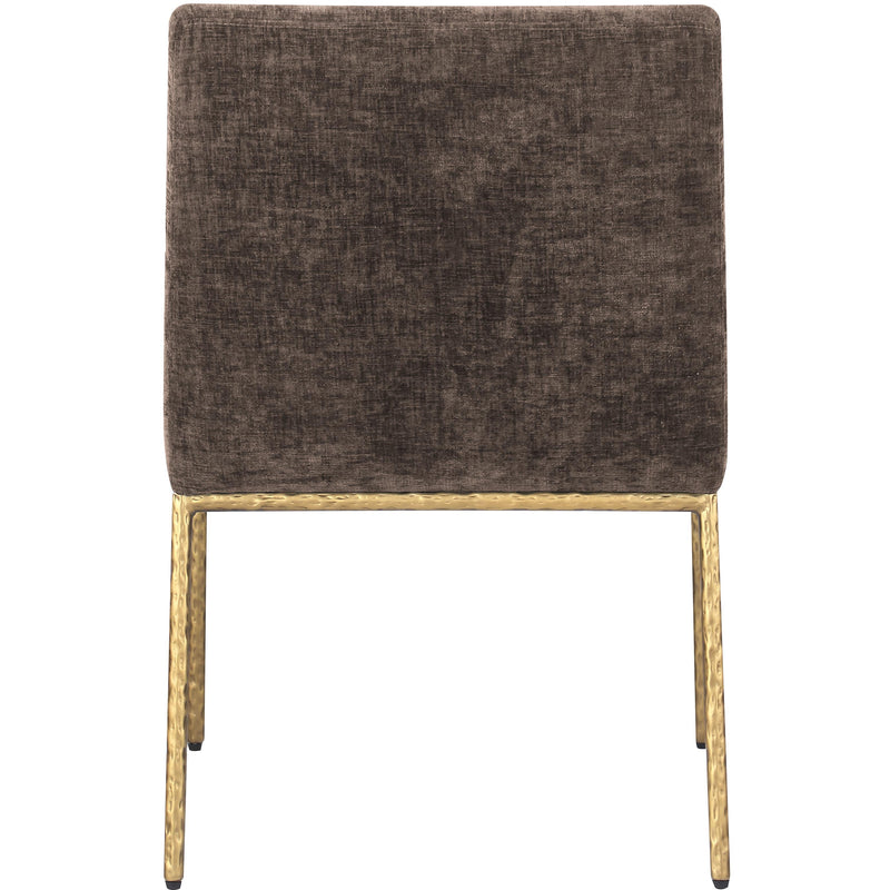 Meridian Reeves Brown Chenille Fabric Dining Chair IMAGE 5