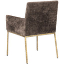 Meridian Reeves Brown Chenille Fabric Dining Chair IMAGE 6