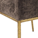 Meridian Reeves Brown Chenille Fabric Dining Chair IMAGE 7