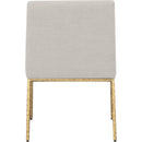 Meridian Reeves Cream Chenille Fabric Dining Chair IMAGE 5