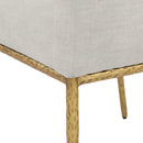 Meridian Reeves Cream Chenille Fabric Dining Chair IMAGE 7
