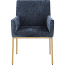 Meridian Reeves Navy Chenille Fabric Dining Chair IMAGE 3