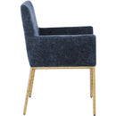 Meridian Reeves Navy Chenille Fabric Dining Chair IMAGE 4