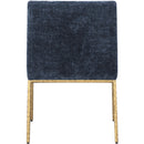 Meridian Reeves Navy Chenille Fabric Dining Chair IMAGE 5