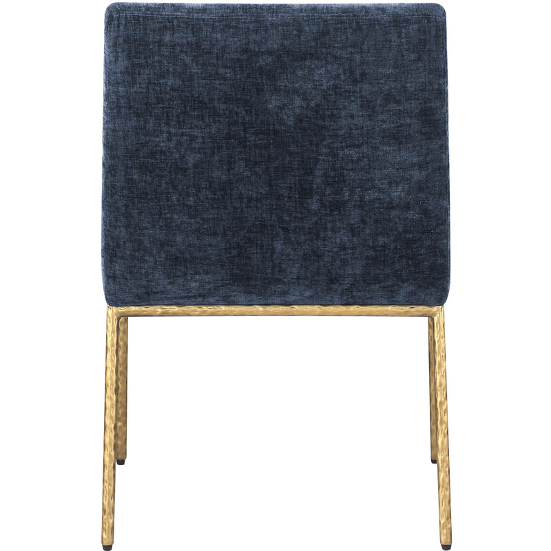 Meridian Reeves Navy Chenille Fabric Dining Chair IMAGE 5