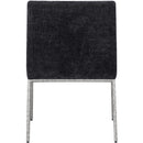 Meridian Reeves Black Chenille Fabric Dining Chair IMAGE 5