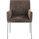 Meridian Reeves Brown Chenille Fabric Dining Chair IMAGE 3