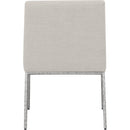 Meridian Reeves Cream Chenille Fabric Dining Chair IMAGE 5