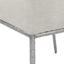 Meridian Reeves Cream Chenille Fabric Dining Chair IMAGE 7