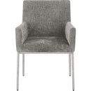 Meridian Reeves Grey Chenille Fabric Dining Chair IMAGE 3