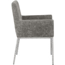 Meridian Reeves Grey Chenille Fabric Dining Chair IMAGE 4