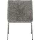 Meridian Reeves Grey Chenille Fabric Dining Chair IMAGE 5