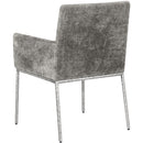 Meridian Reeves Grey Chenille Fabric Dining Chair IMAGE 6