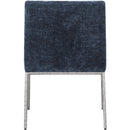 Meridian Reeves Navy Chenille Fabric Dining Chair IMAGE 5