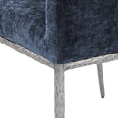 Meridian Reeves Navy Chenille Fabric Dining Chair IMAGE 7